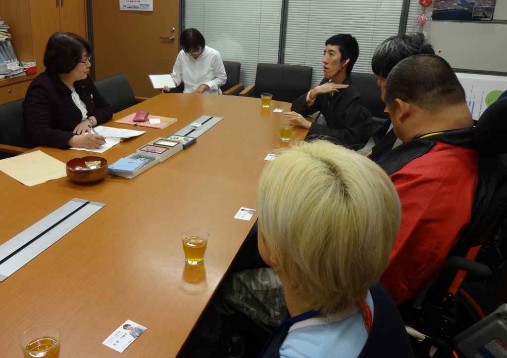 障害者の生活保障を要求する連絡会議から要請 ｜高橋ちづ子（日本共産党前衆議院議員）